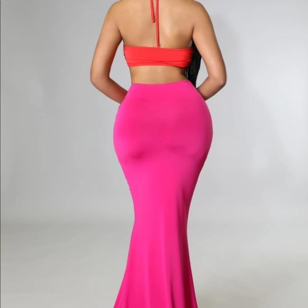 Colorblock Mermaid Dress - Picture 2 of 9